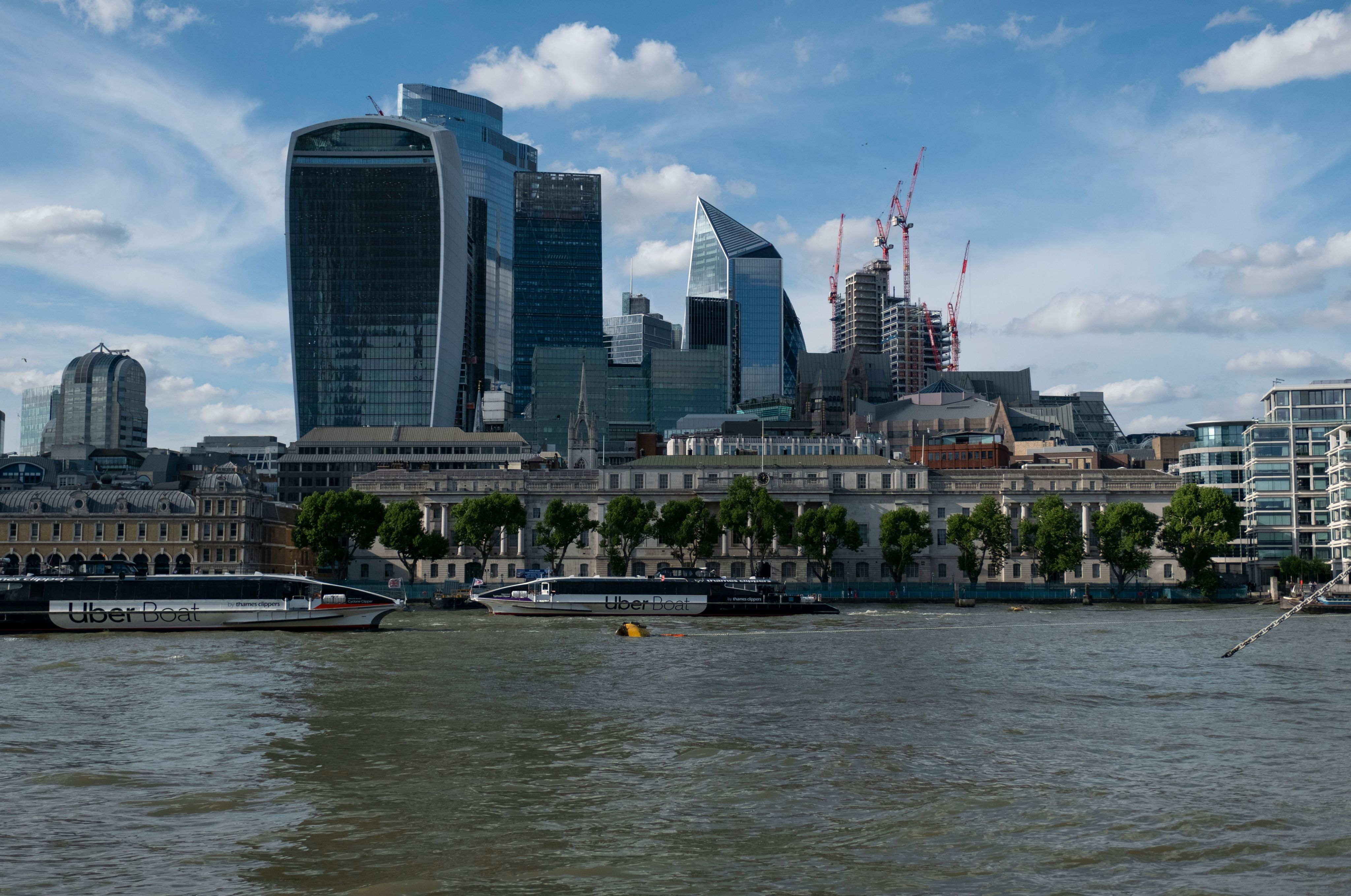 A view of the city of london from across the river