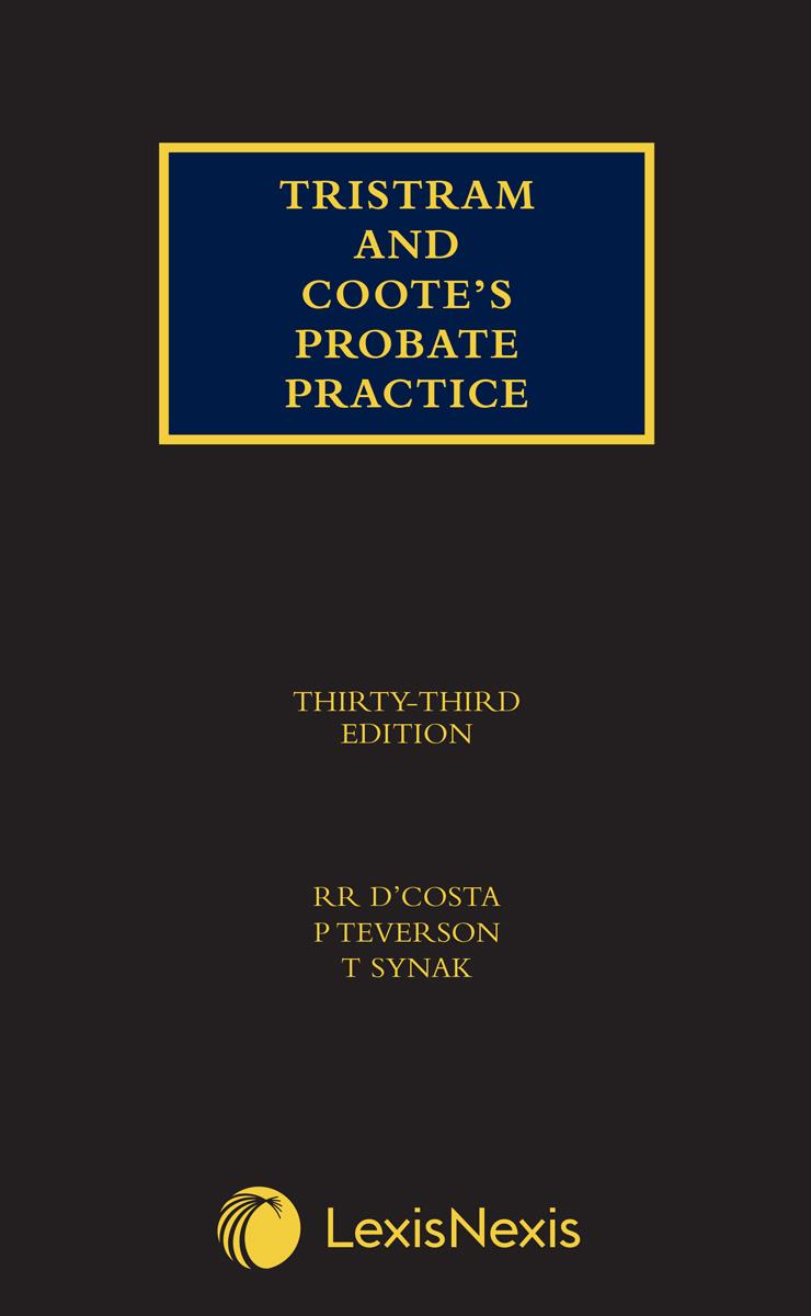 Tristram and Coote's Probate Practice 33rd edition