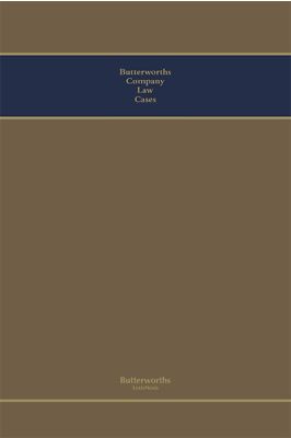 Butterworths Company Law Cases Back Volume Set 1983-date