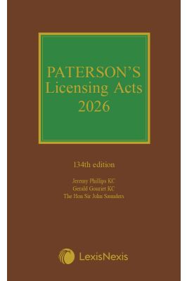 Paterson's Licensing Acts 2026 including CD-ROM