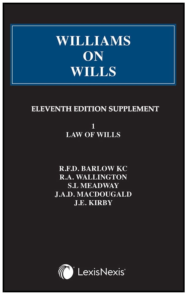 Williams on Wills - First Supplement to the Eleventh edition